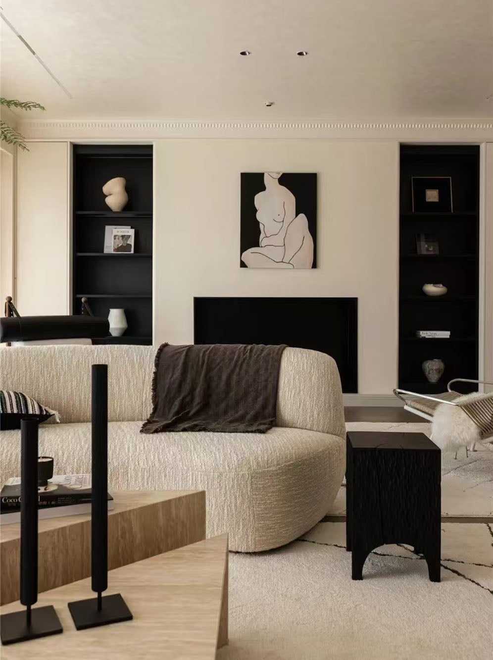 Modern bathroom with bathtub and shower