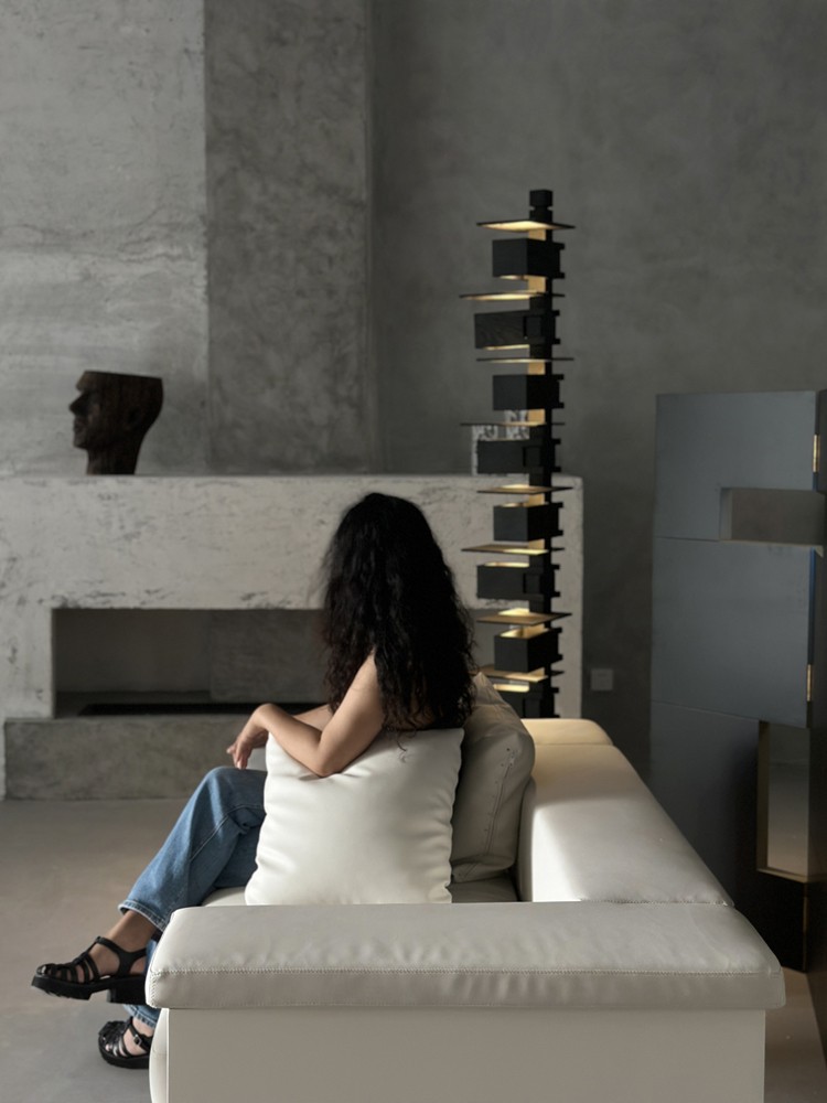 Minimalist Wood and Leather Upholstered Loveseat Sofa 