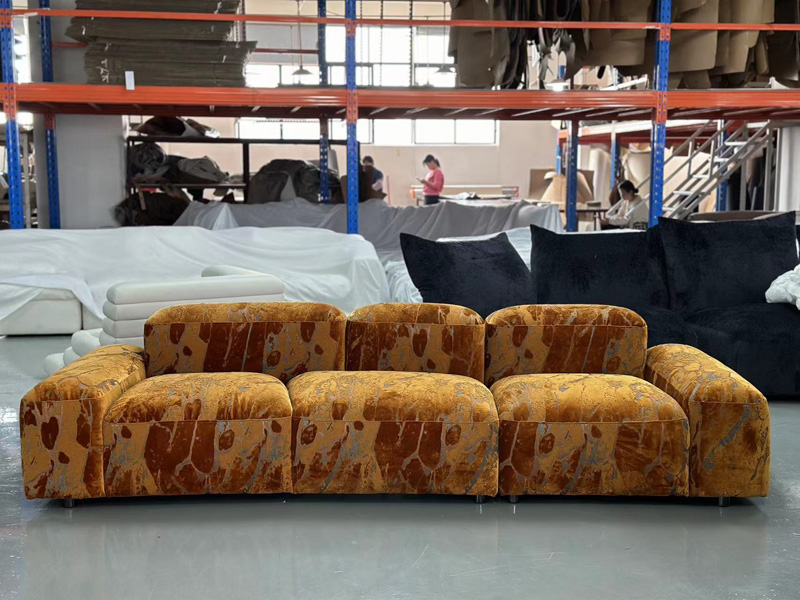 Luxury velvet Modular Sofa 