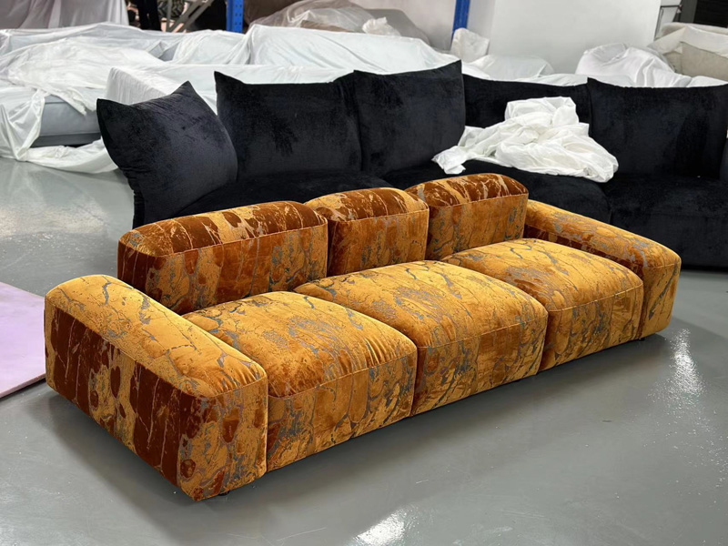 Luxury velvet Modular Sofa 