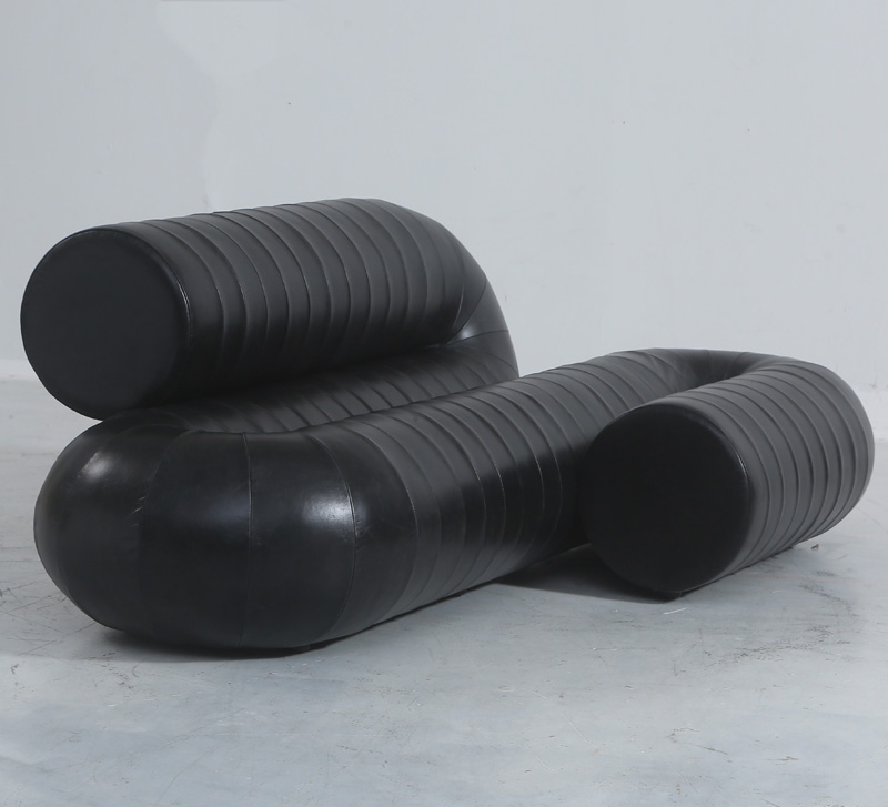 U-shaped leather sofa luxury living room furniture