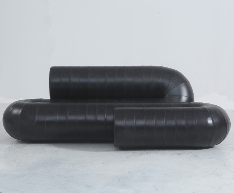U-shaped leather sofa luxury living room furniture