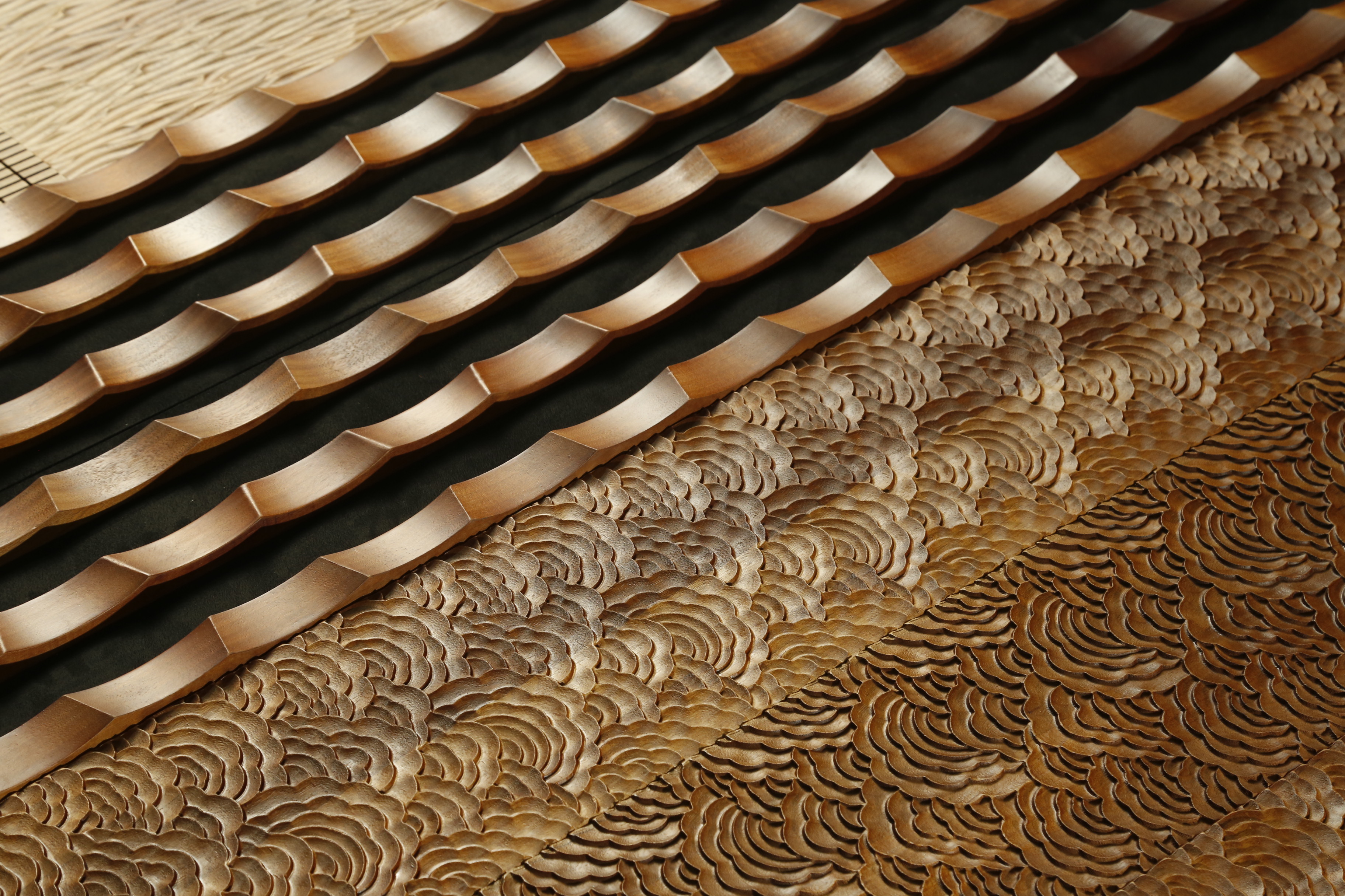 Solid Timber 3D Interior Room Slat Wood Cladding Decoration Wainscoting Wall Panels