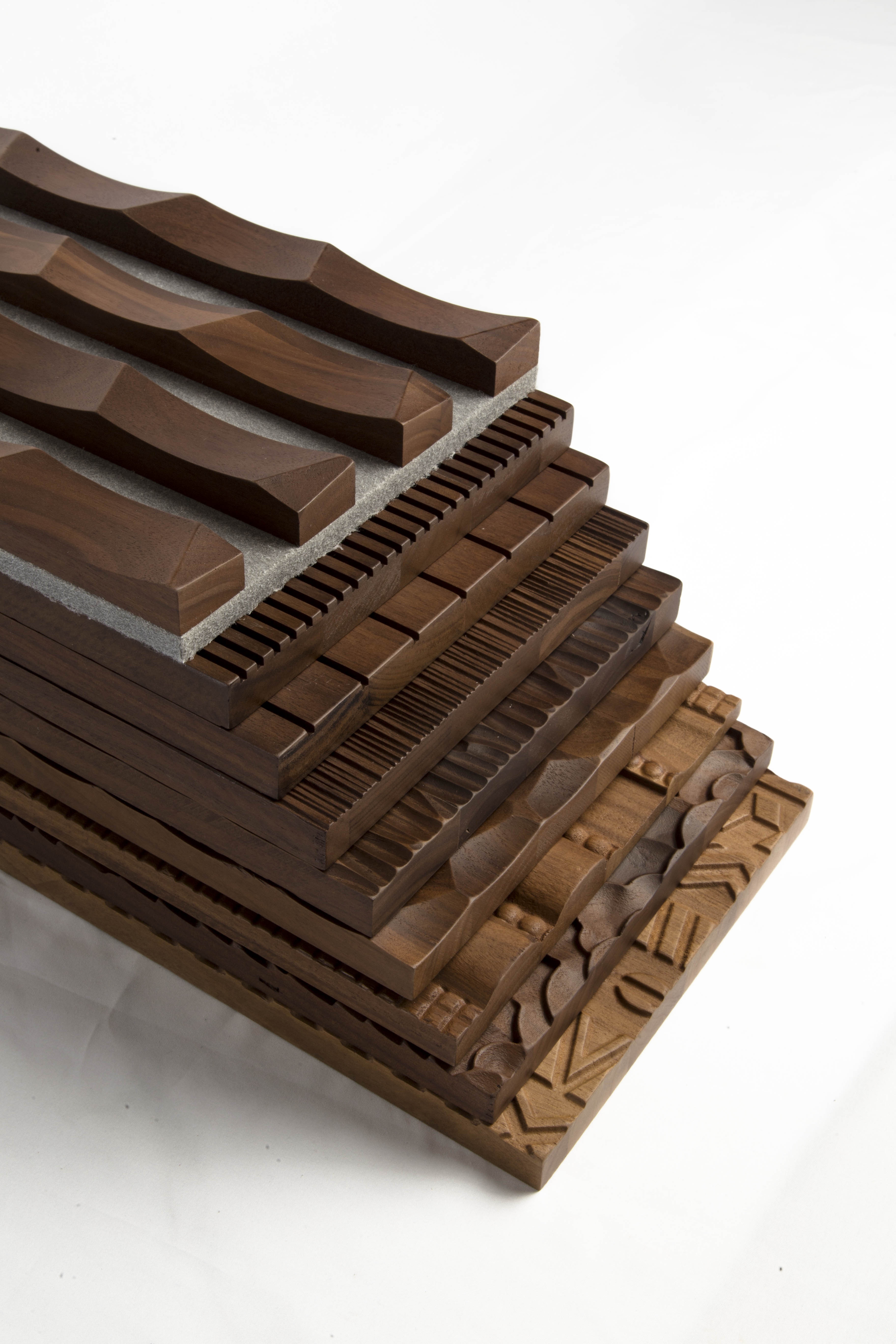 Solid Timber 3D Interior Room Slat Wood Cladding Decoration Wainscoting Wall Panels