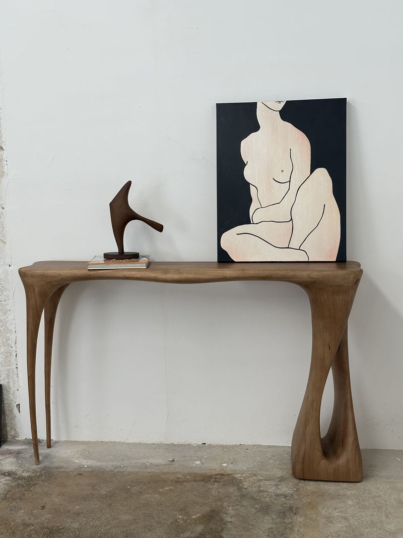 Solid Wood Enterway Table Art Decoration