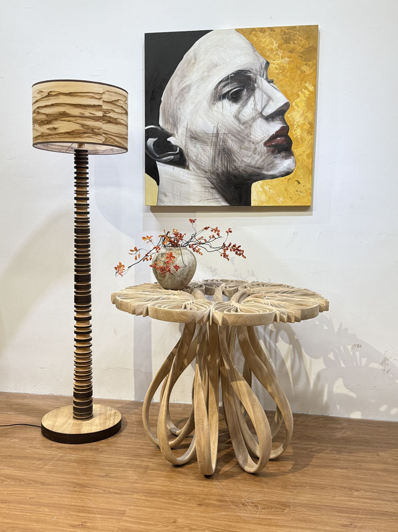 Solid Wood Luxury Blooms Table Art Furniture