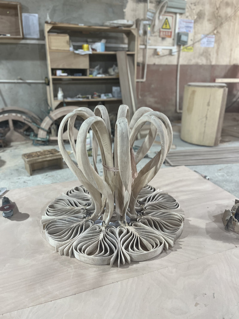 Solid Wood Luxury Blooms Table Art Furniture