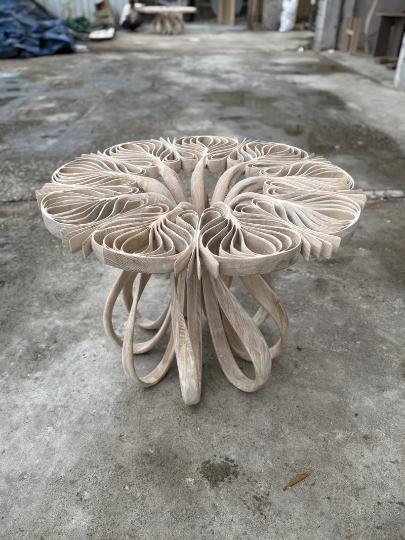 Solid Wood Luxury Blooms Table Art Furniture