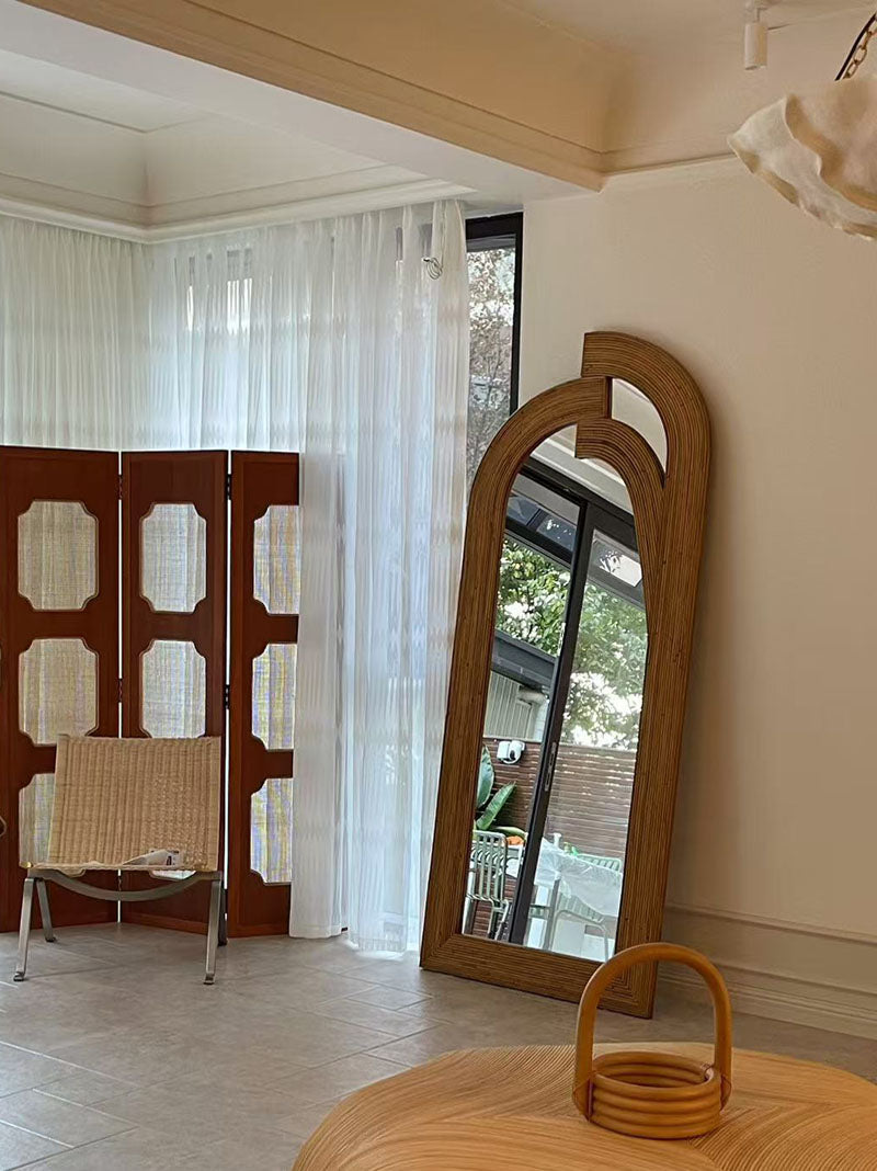 Handcrafted Wooden Full-Length Mirror