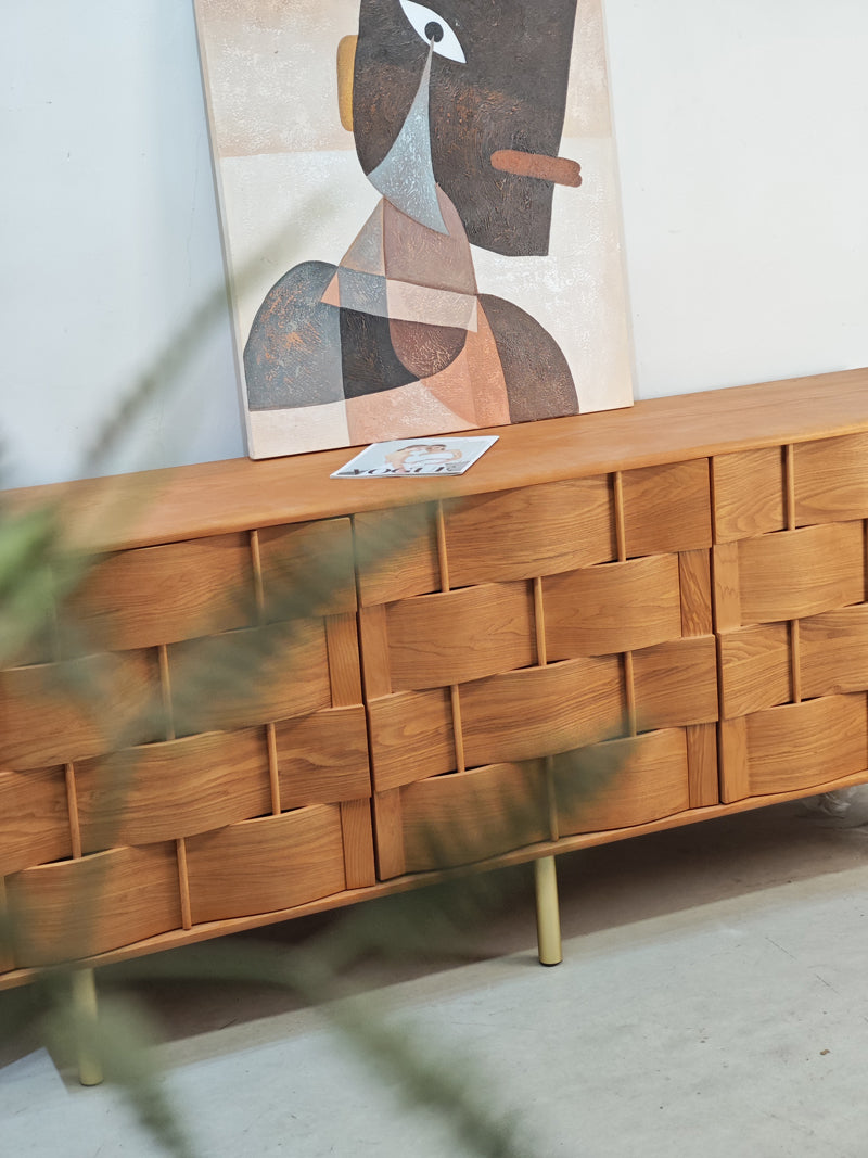 Unique Enlarged Wood-weaving Sideboard