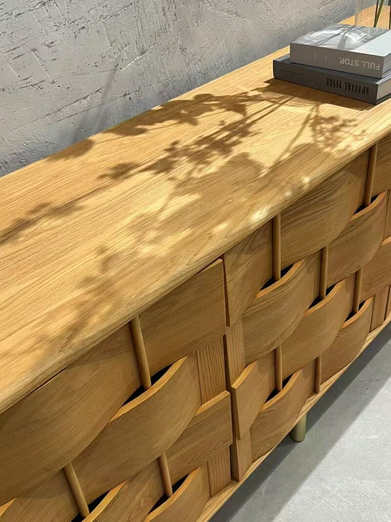 Unique Enlarged Wood-weaving Sideboard