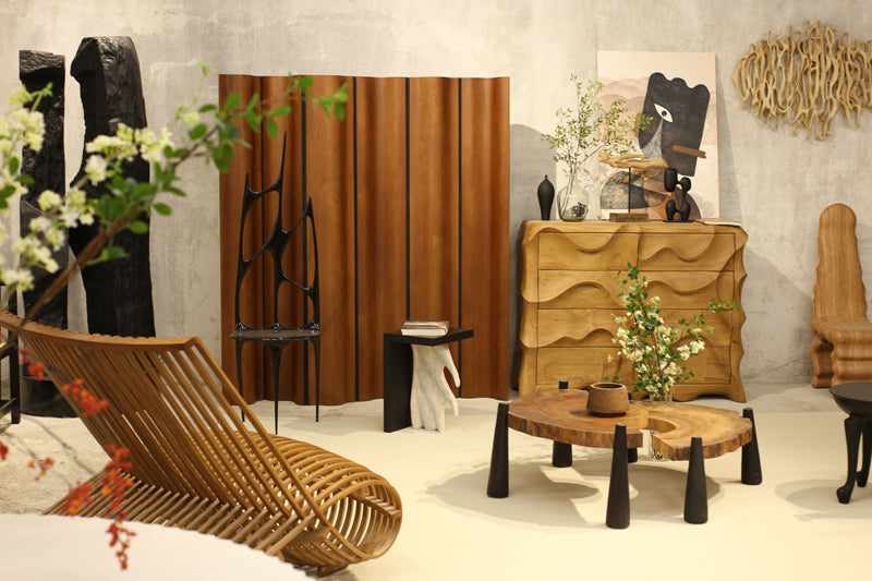 Sculpture Wooden Coffee Table Living Room Furniture