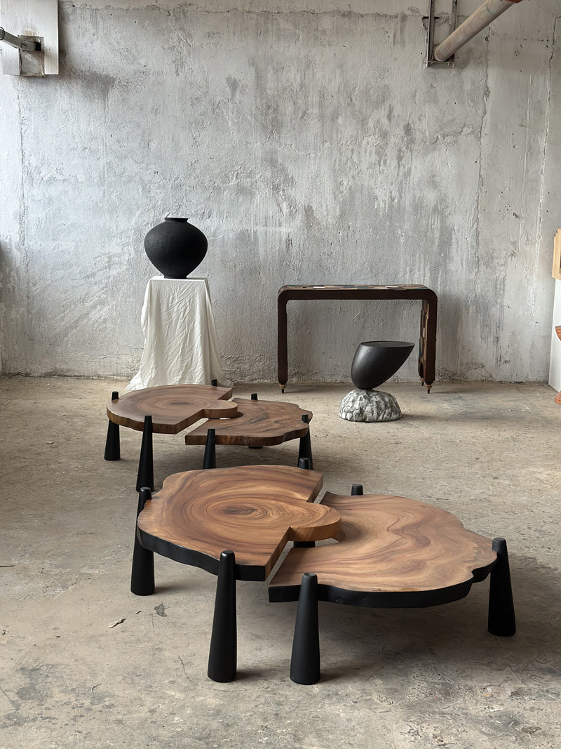 Sculpture Wooden Coffee Table Living Room Furniture