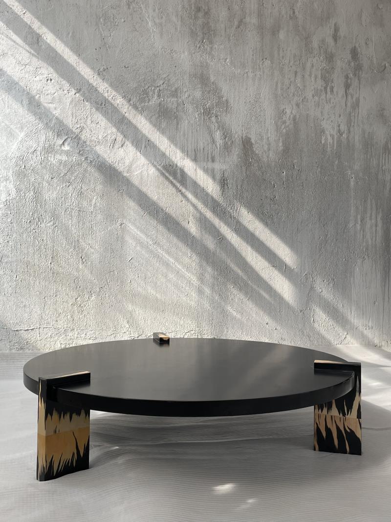 Modern high-look contrasting color art solid wood tea table coffee table