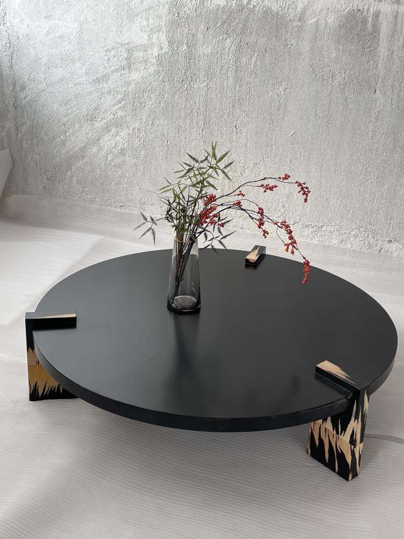 Modern high-look contrasting color art solid wood tea table coffee table