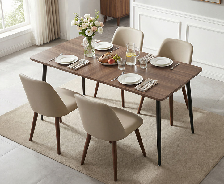 Modern Farmhouse Dining Room Table for 4-6 People