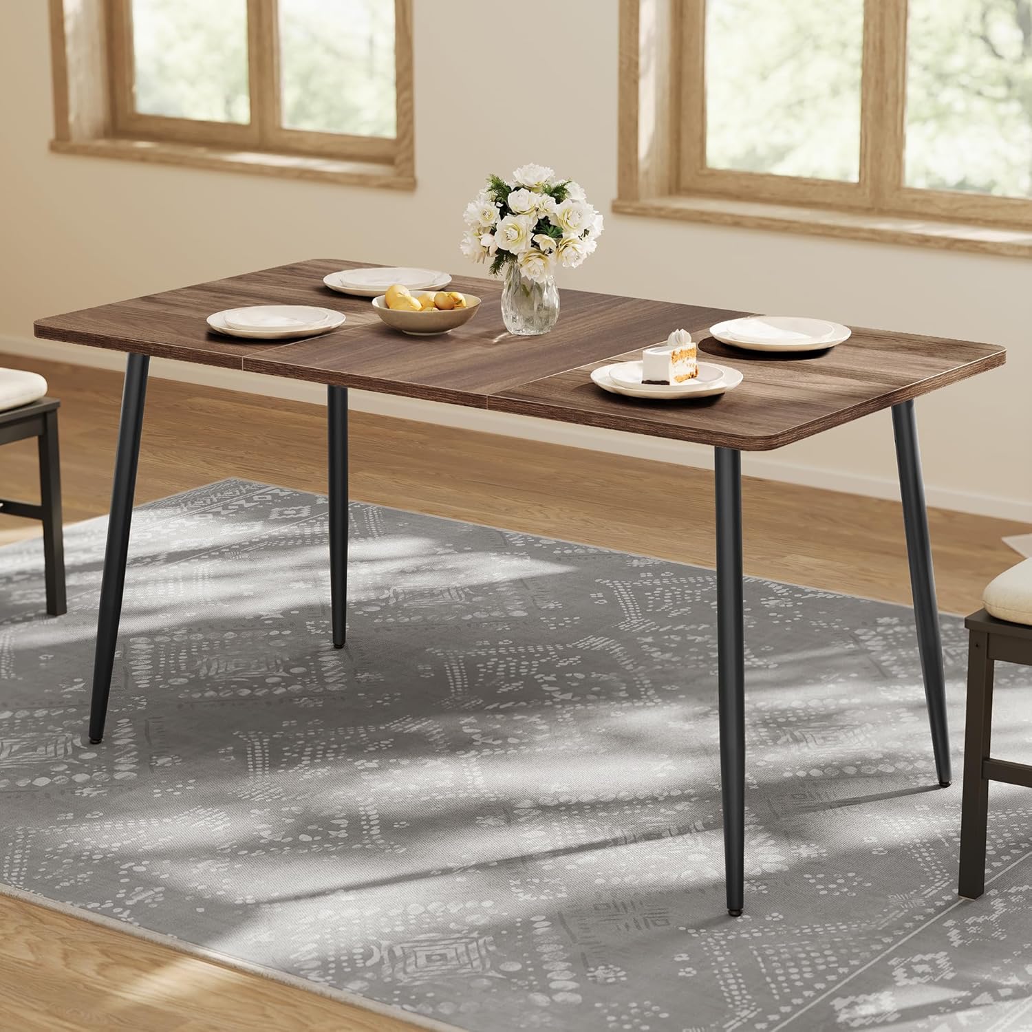 Modern Farmhouse Dining Room Table for 4-6 People