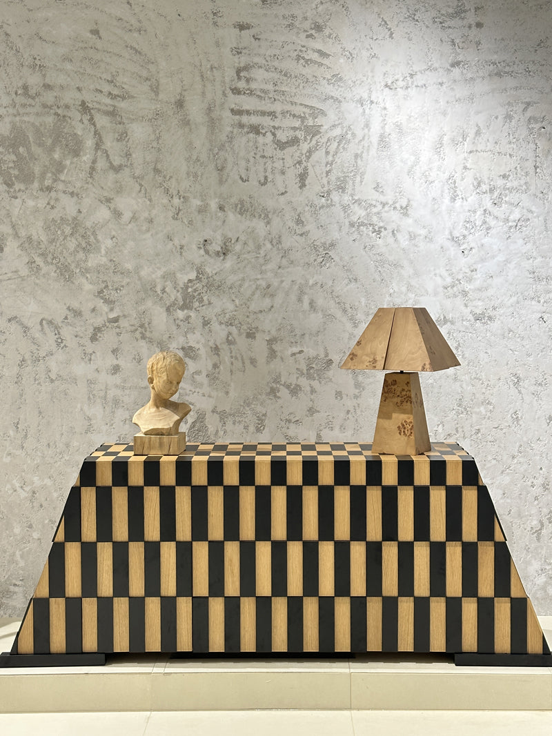 Burl Wood Table Top Lamp Art Furniture