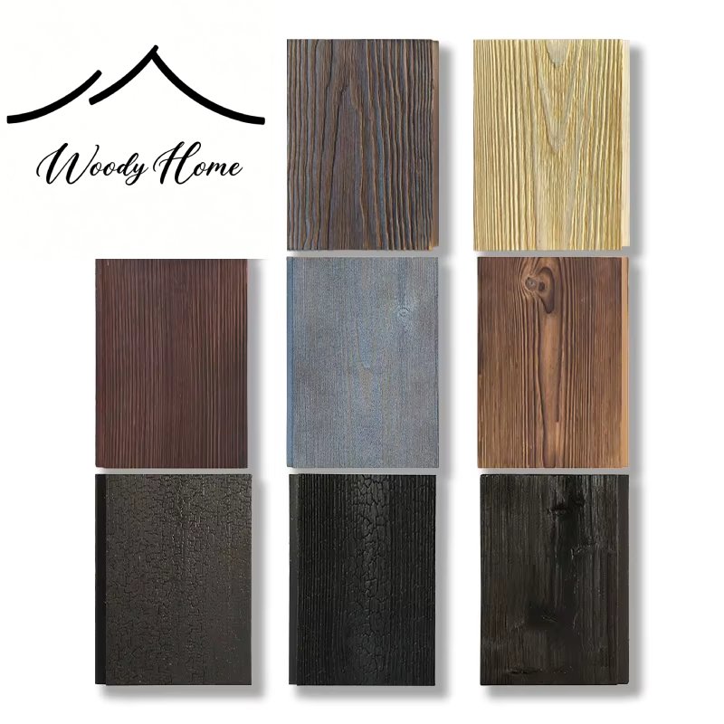 Premium Golden Brown Shou Sugi Ban Charred Pine Wood Siding Wire Brushed Solid Timber Facade for High-End Residential Projects