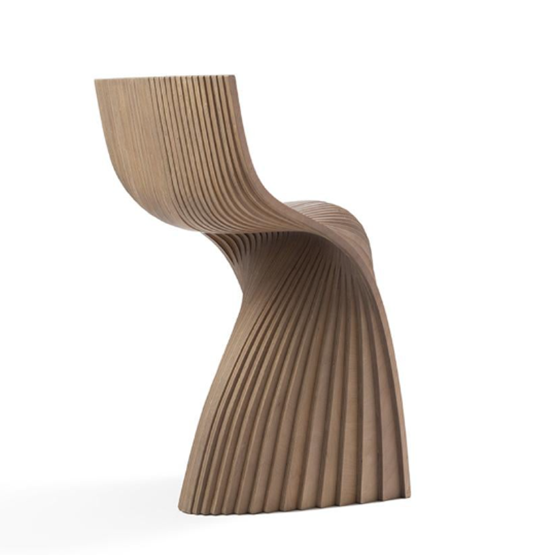 Solid Wood Sculpture Bar Stool Art Furniture