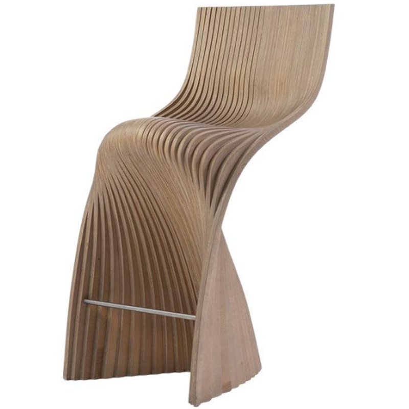 Solid Wood Sculpture Bar Stool Art Furniture