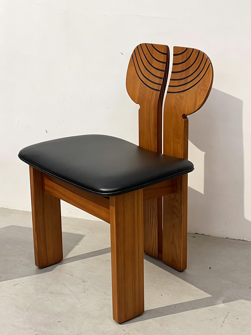 Vintage-style artistic solid wood African chair