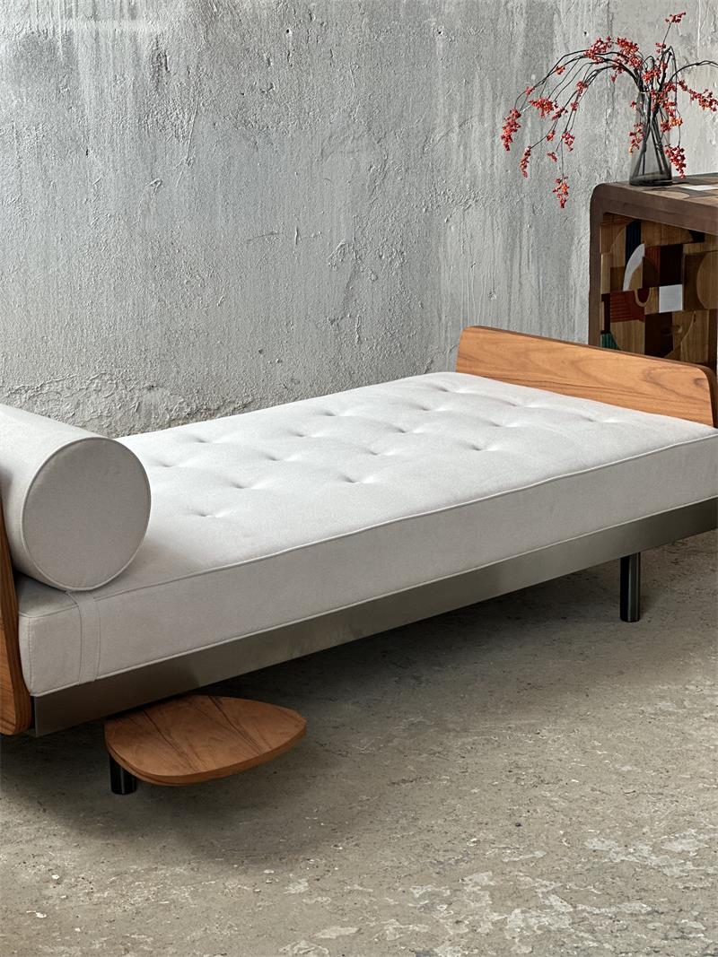Modern minimalist solid wood and metal small table Japanese-style sofa