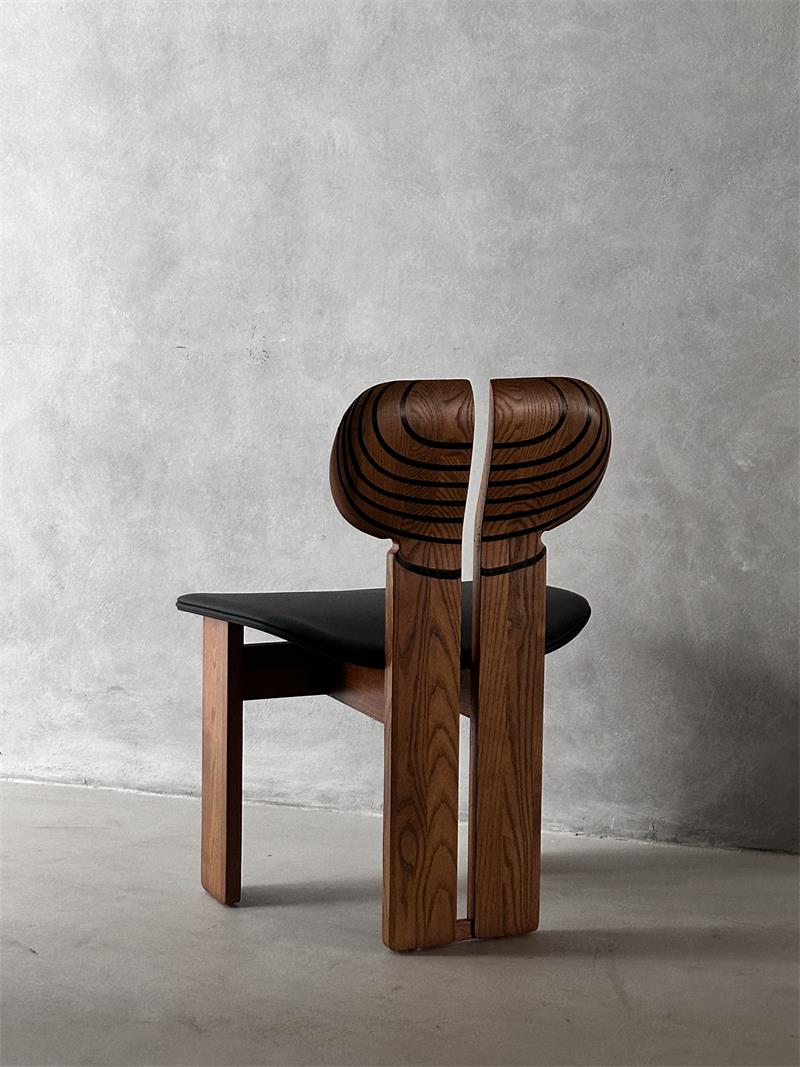 Vintage-style artistic solid wood African chair