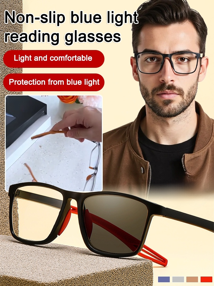 👓Ultra-light 21g anti-blue light reading glasses｜Blocks 99% of harmful light, clear vision at all distances🌞