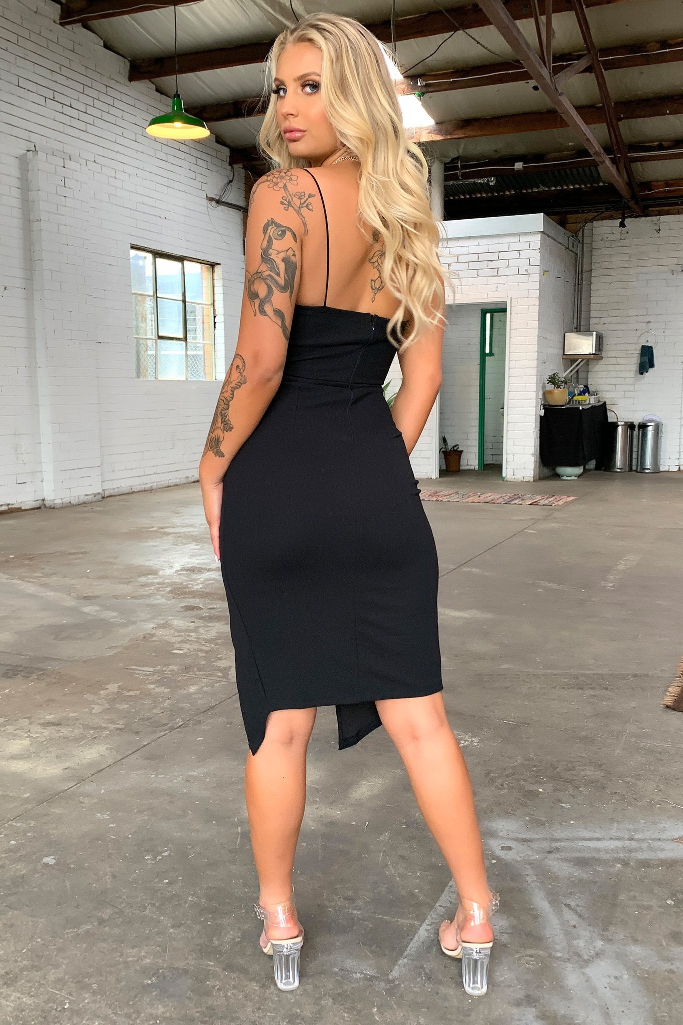 Kira Mini Dress - Black-Coutiqo