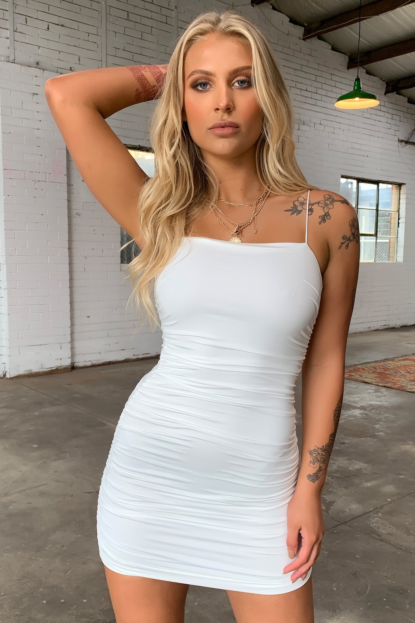 Landon Dress - White-Coutiqo