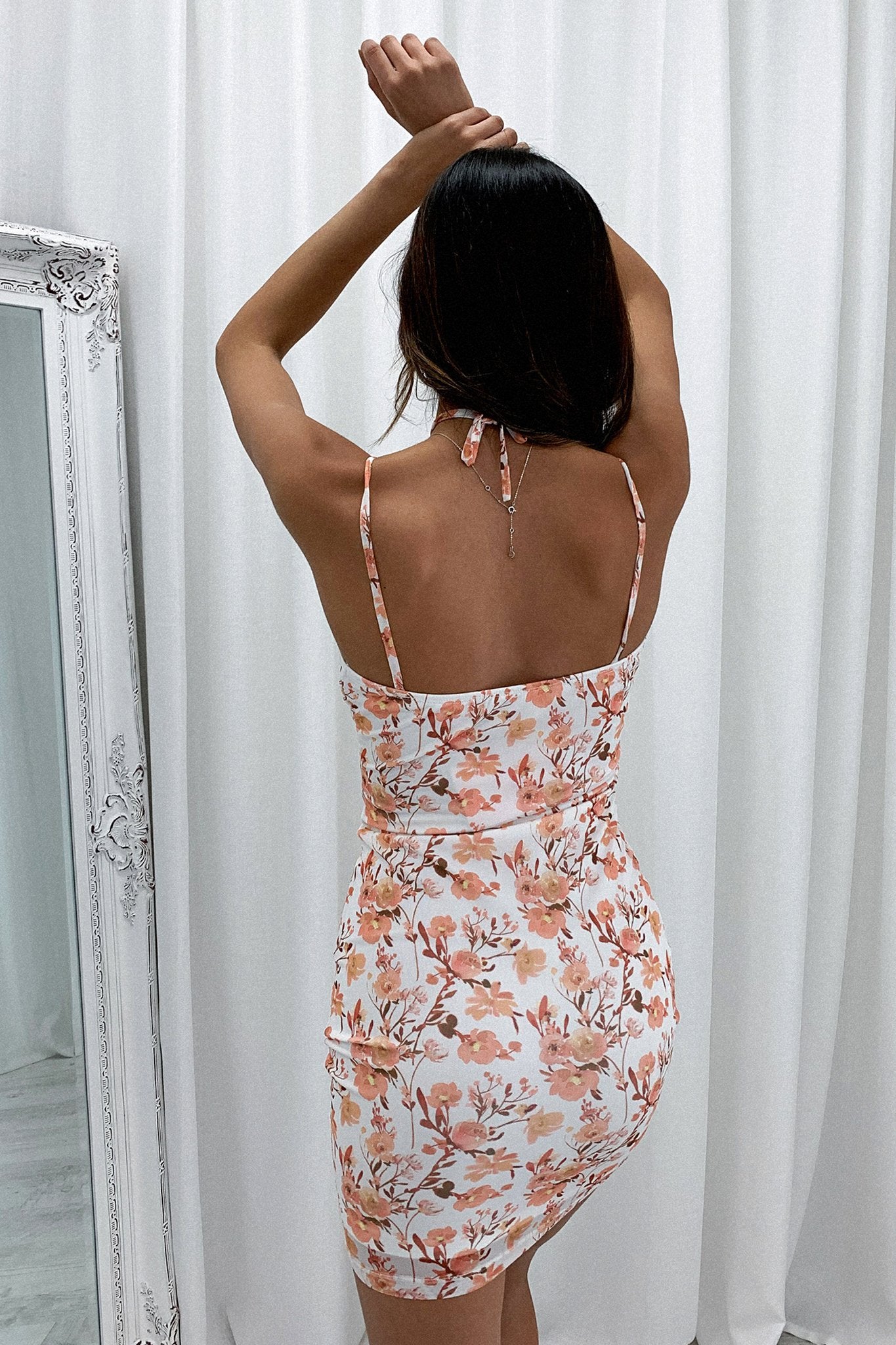 Addy Dress - Orange Floral-Coutiqo