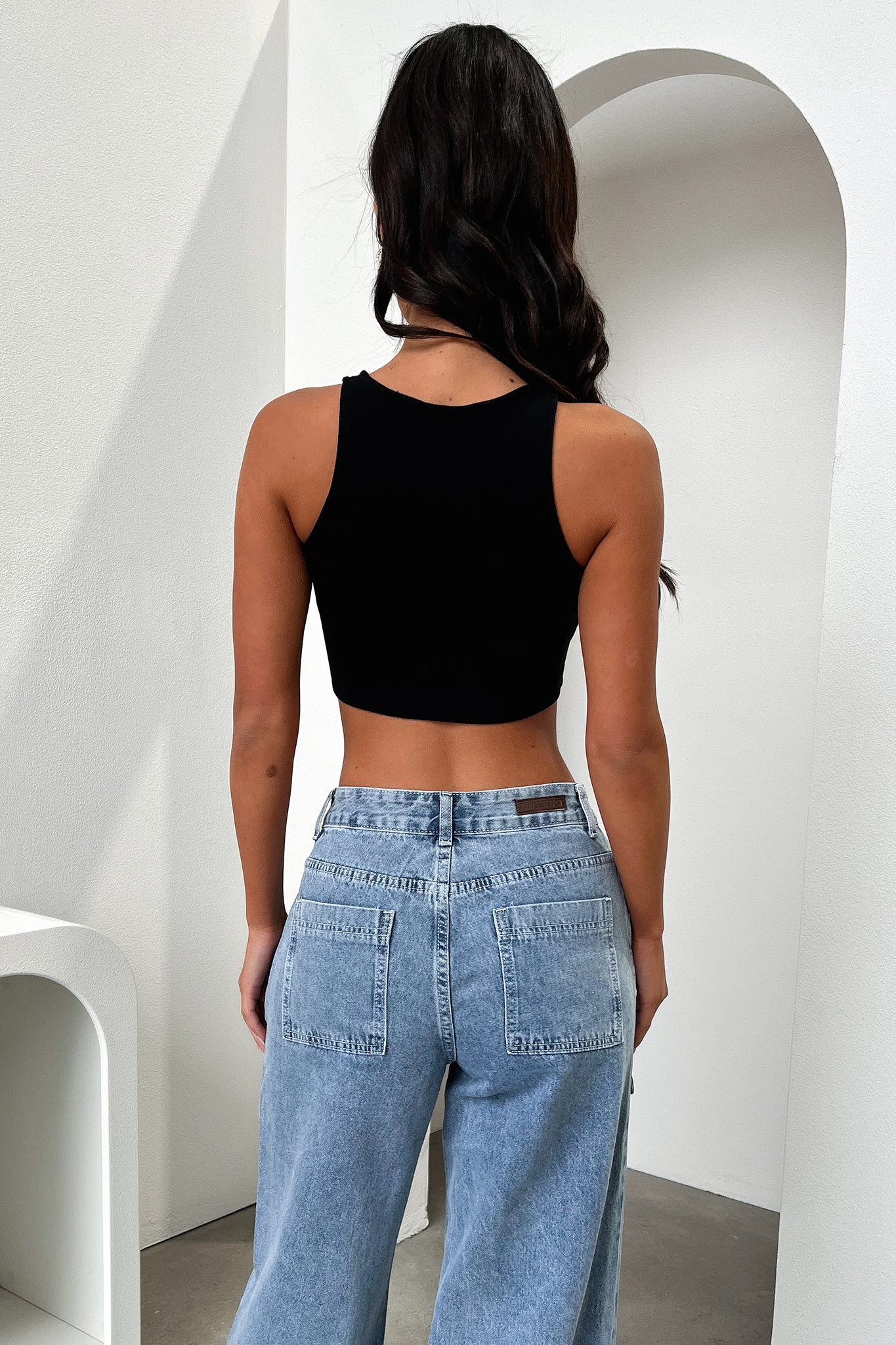 Adelina Crop - Black-Coutiqo