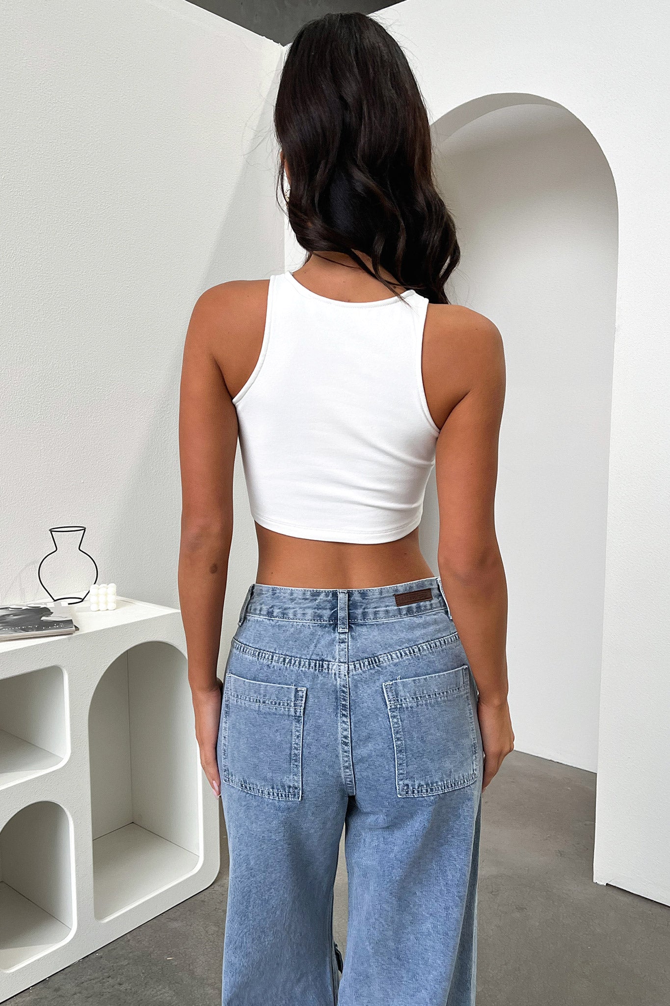 Adelina Crop - White-Coutiqo