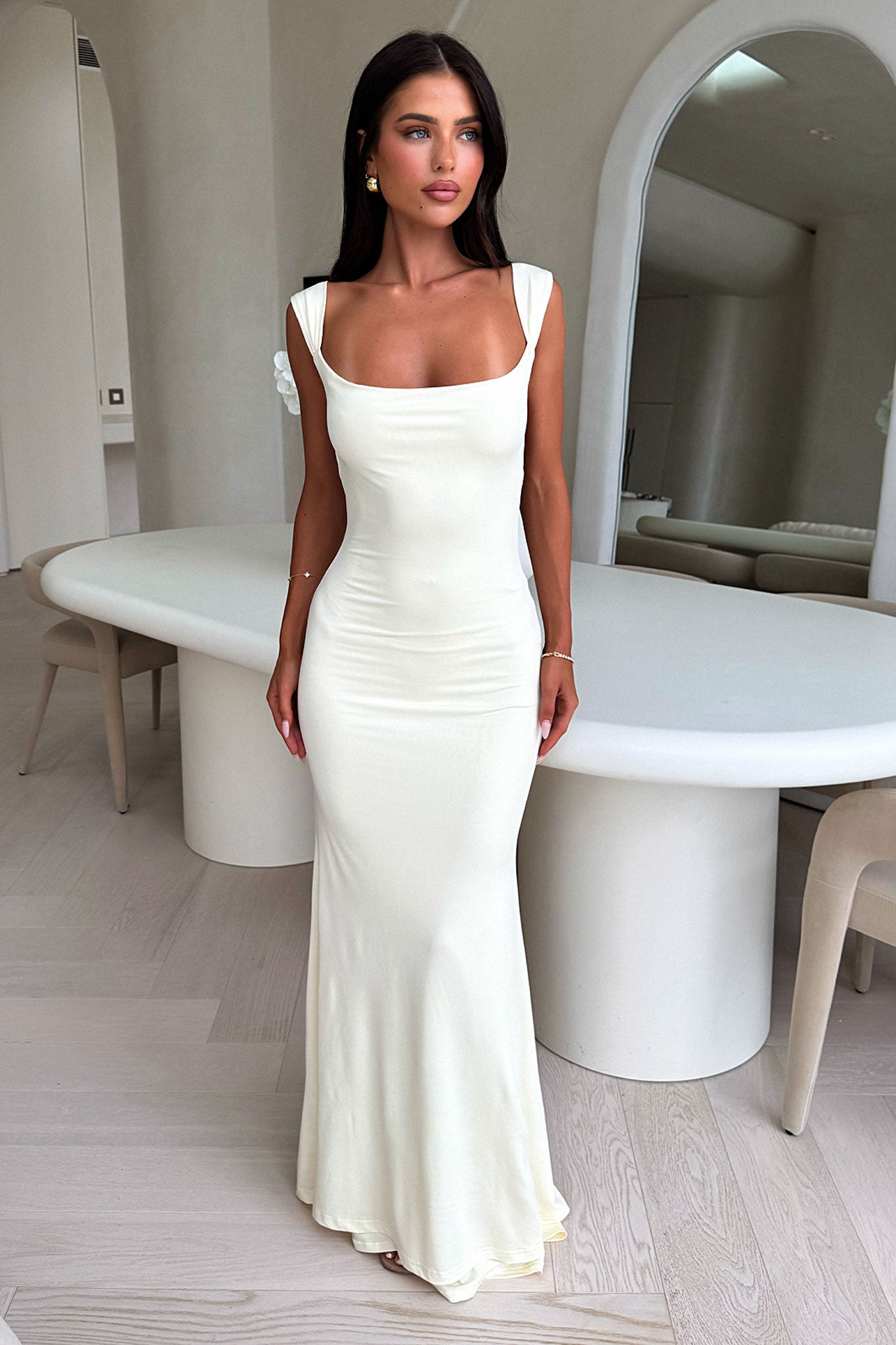 Elai Open Back Maxi Dress - Yellow-Coutiqo