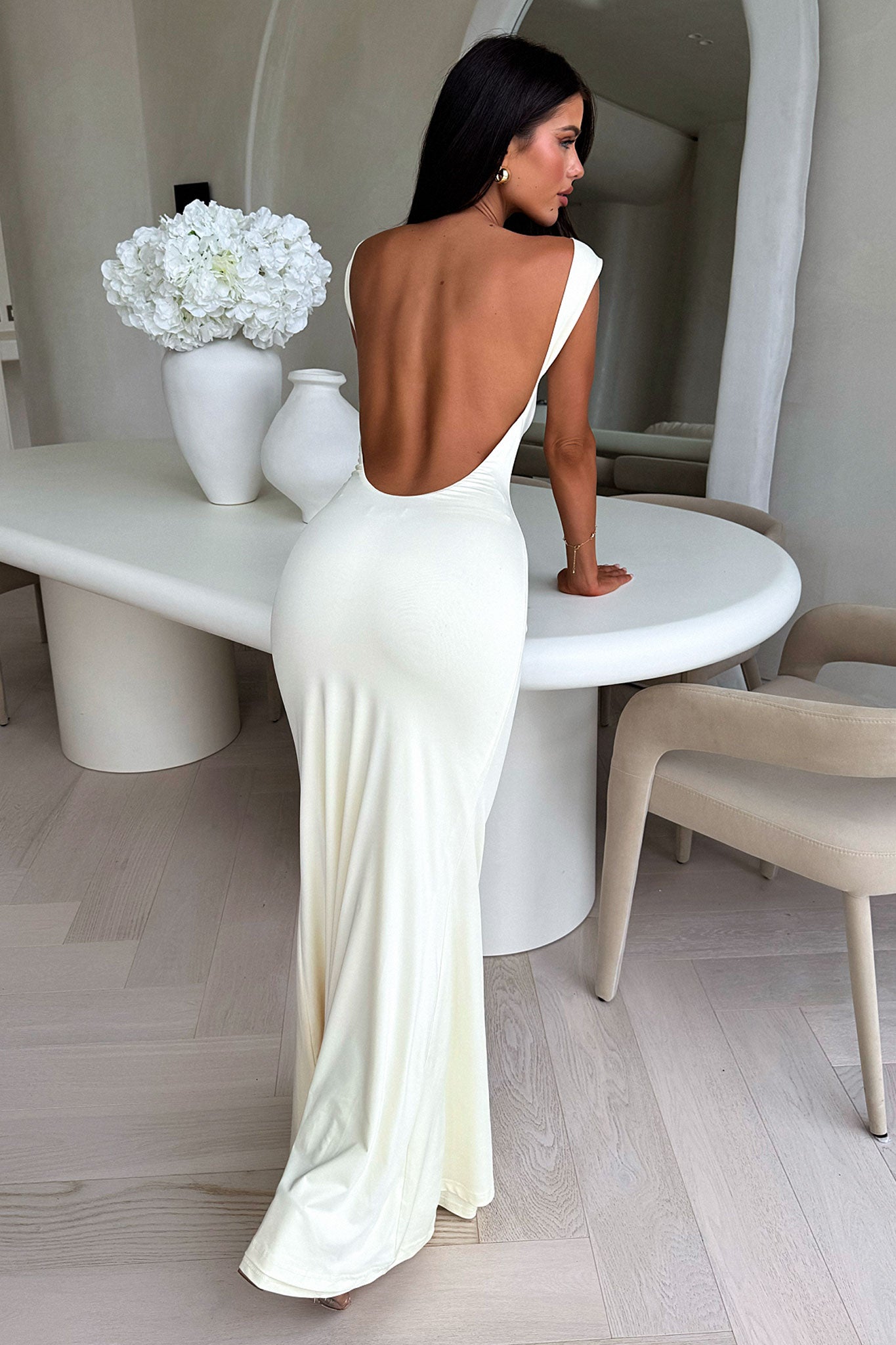 Elai Open Back Maxi Dress - Yellow-Coutiqo