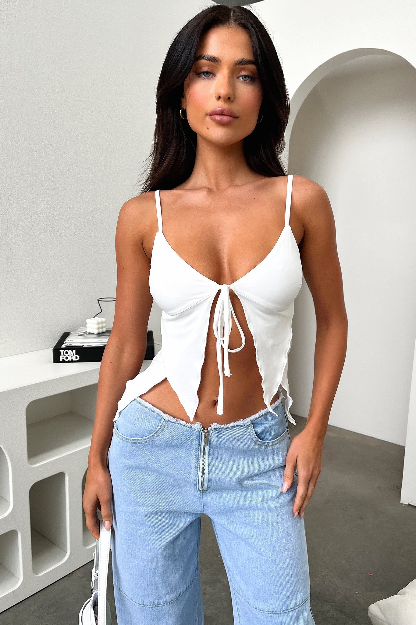 Alessandra Top - White-Coutiqo