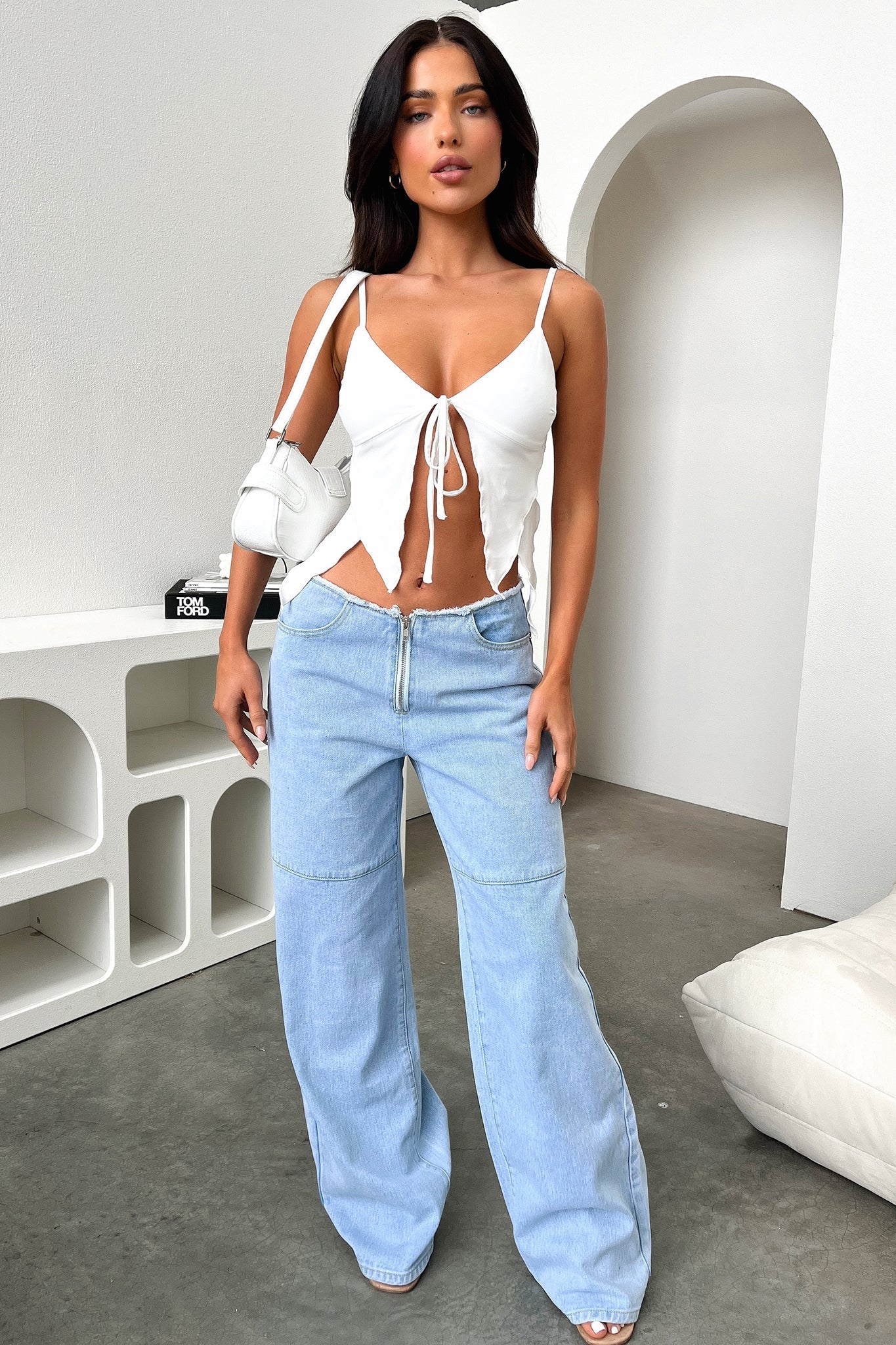 Alessandra Top - White-Coutiqo
