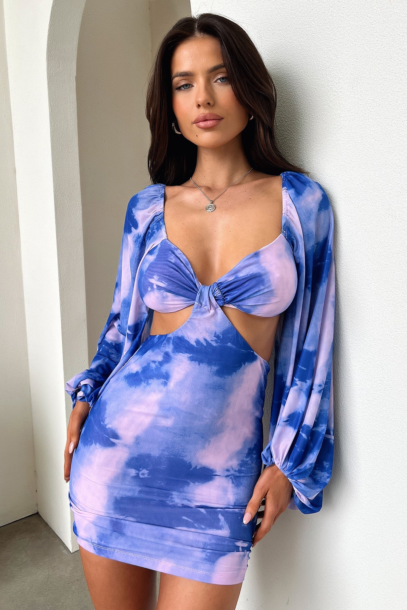 Ashna Dress - Blue/Purple-Coutiqo