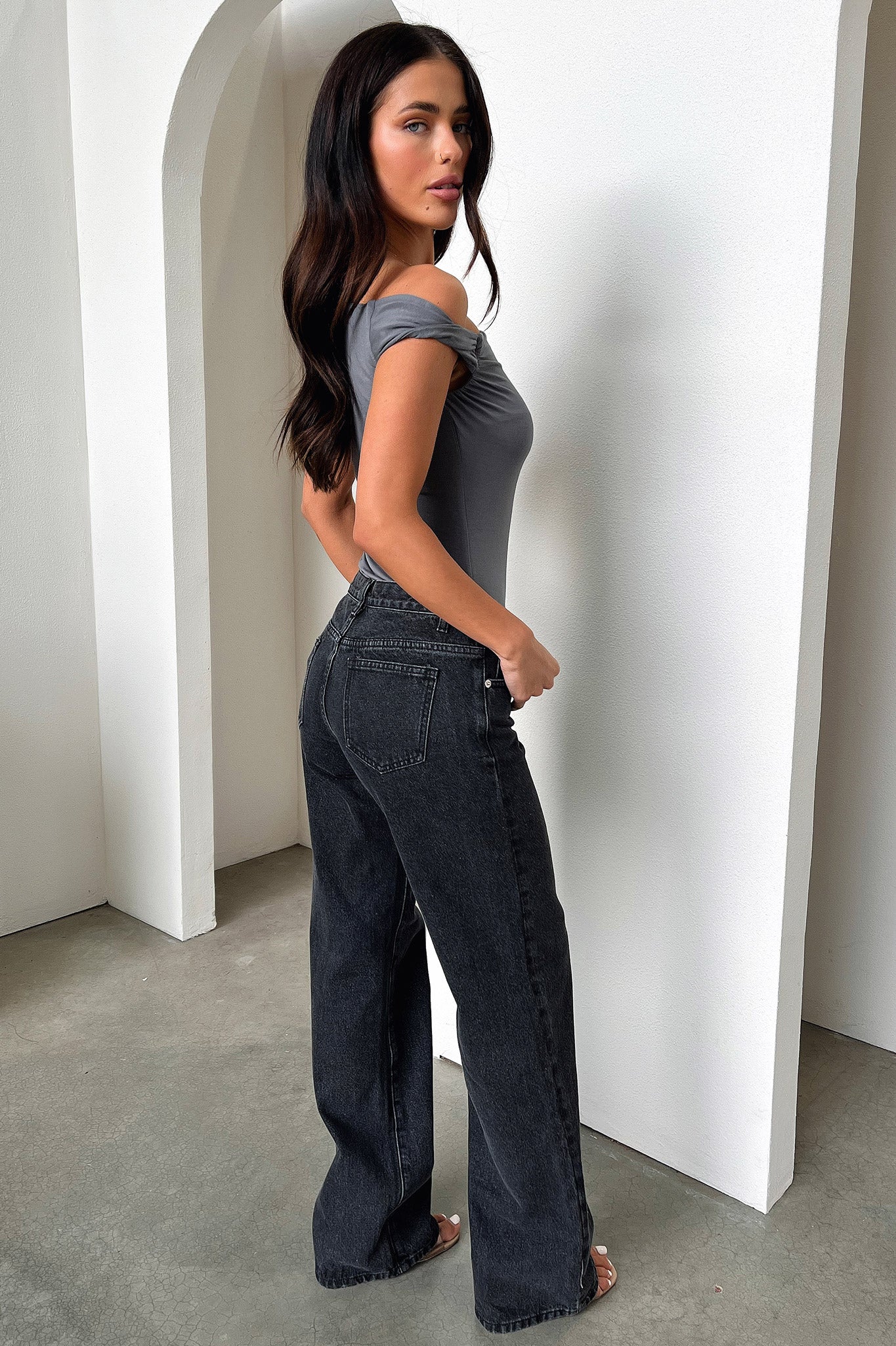 Aspen Bodysuit - Charcoal-Coutiqo