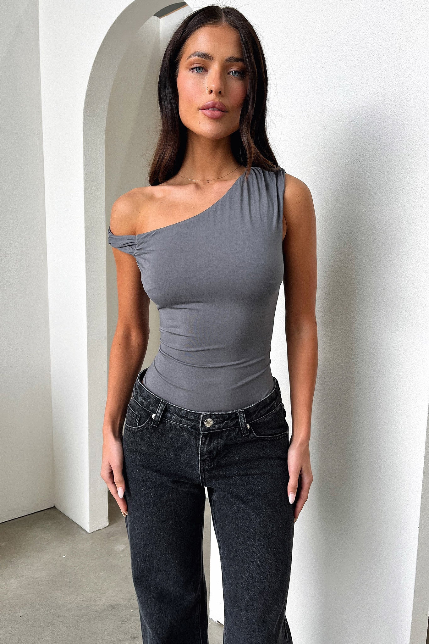 Aspen Bodysuit - Charcoal-Coutiqo