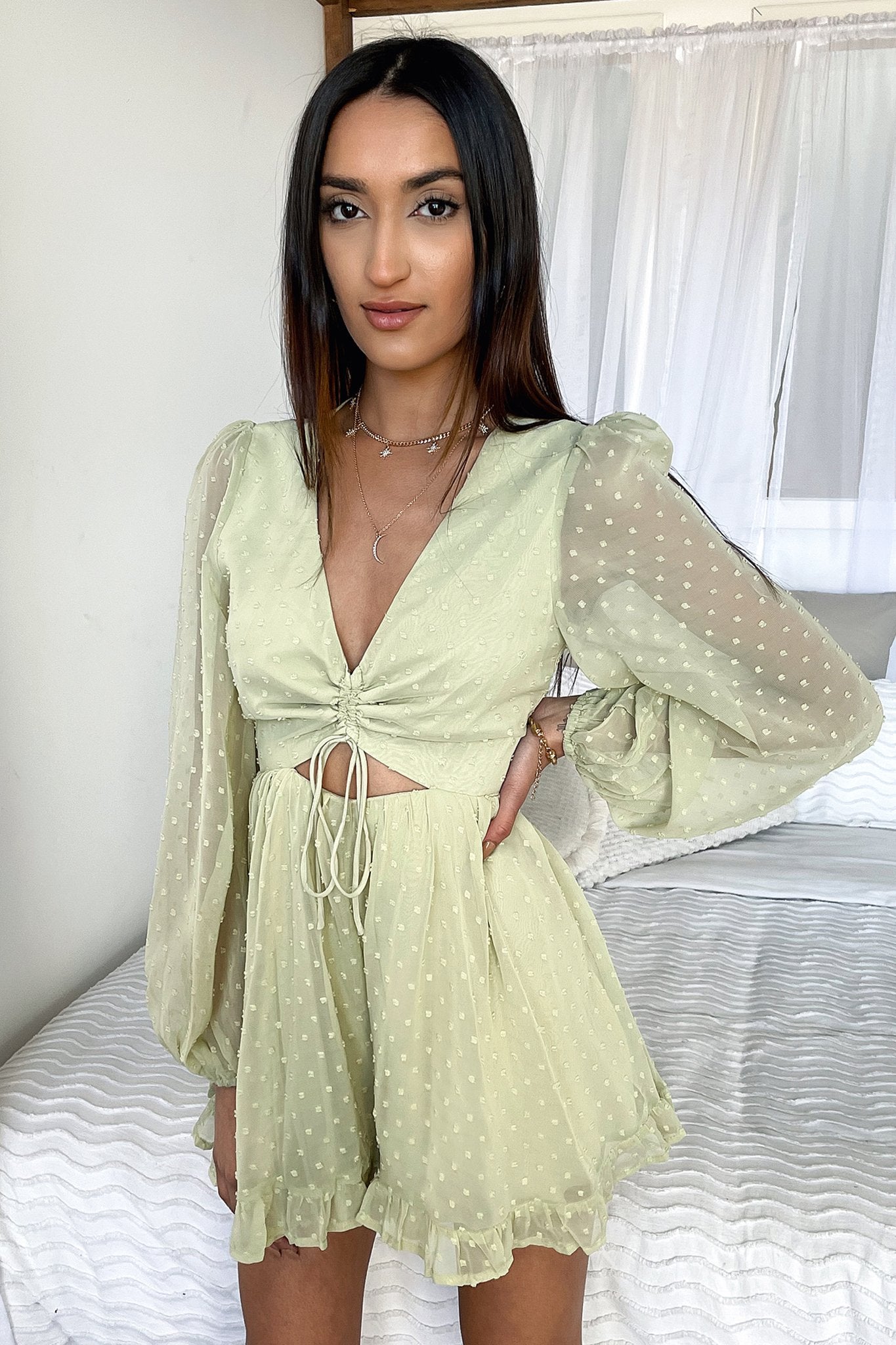 Asprin Playsuit - Green-Coutiqo