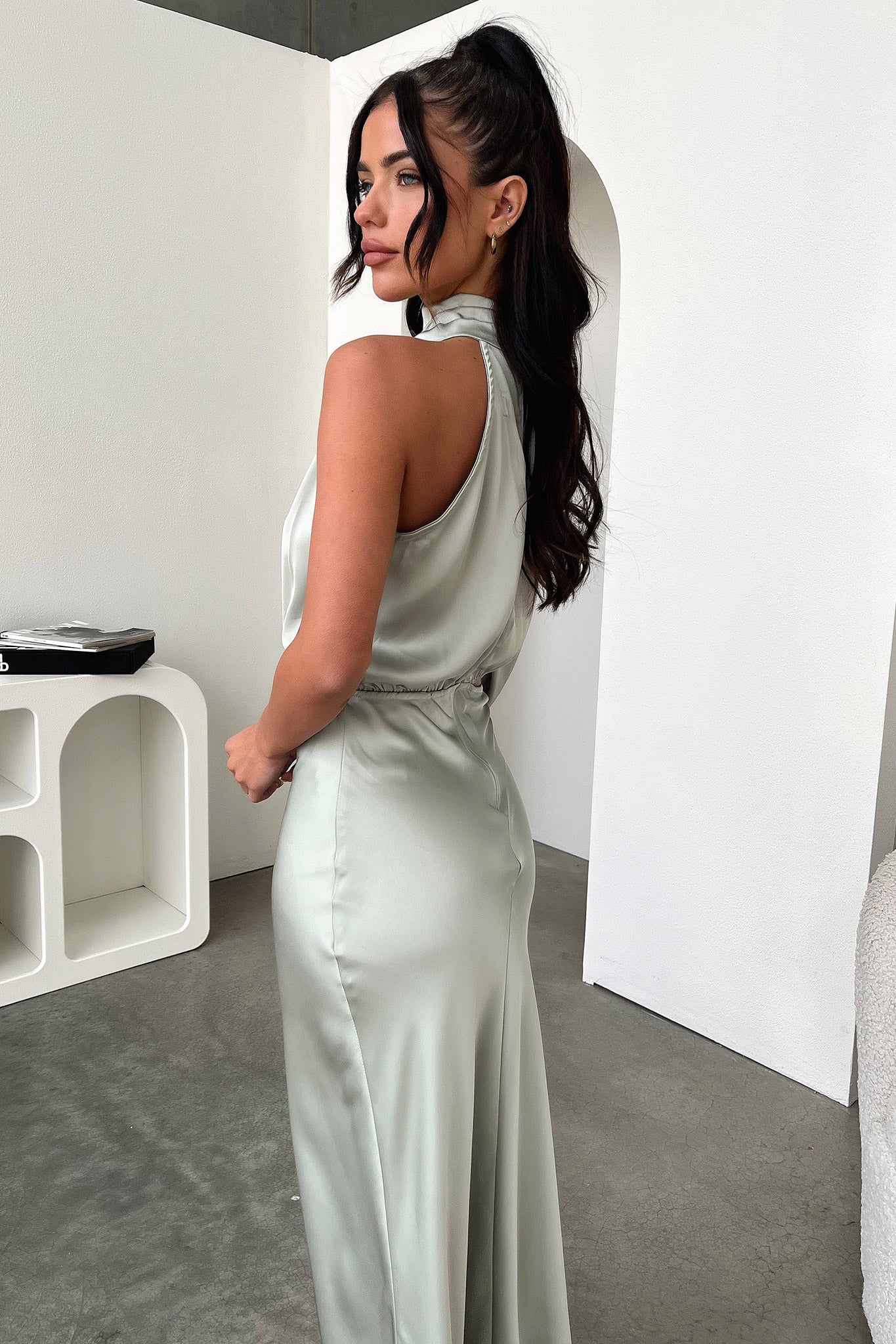 Atonia Midi Dress - Sage-Coutiqo