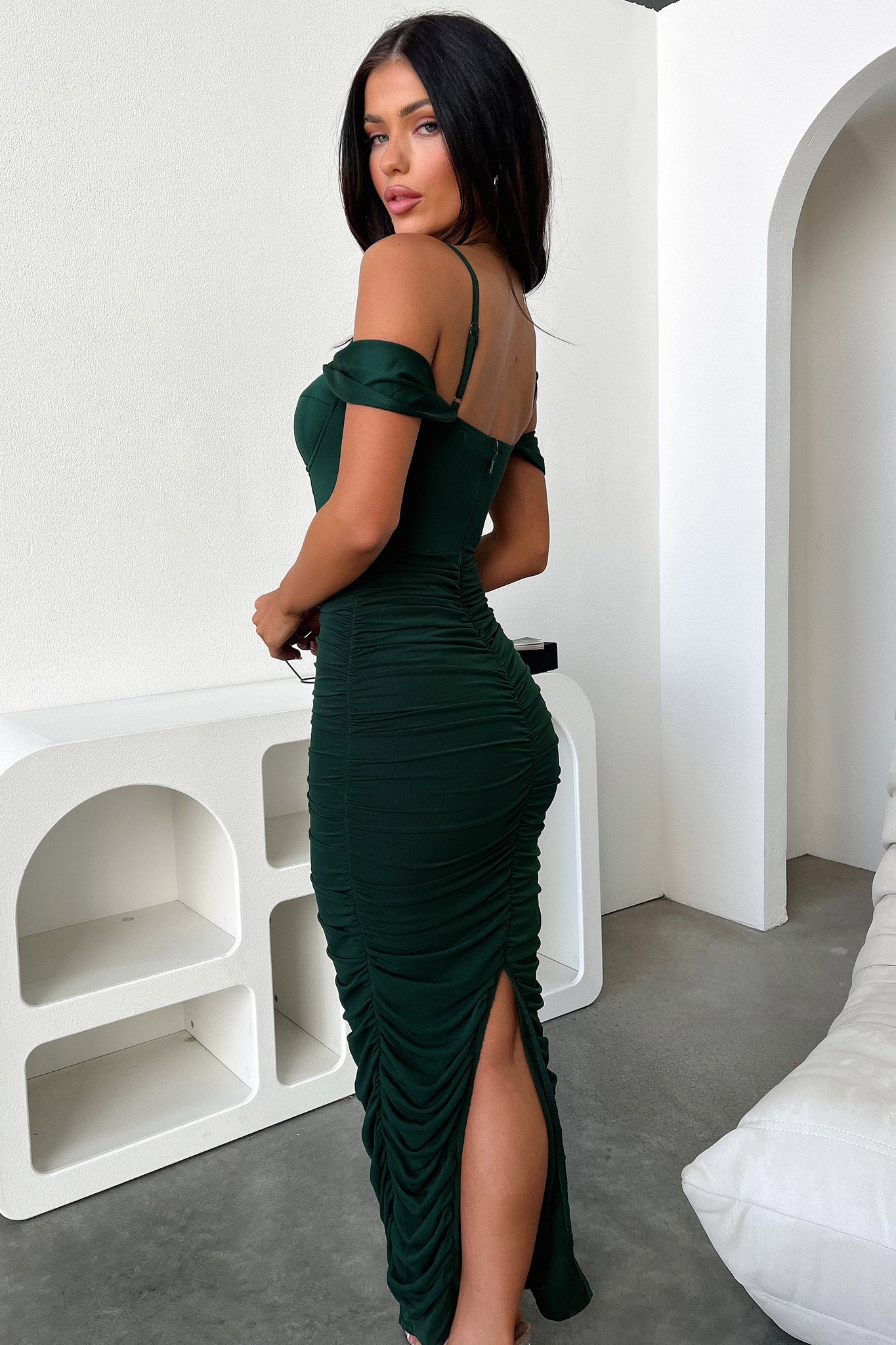 Audrey Maxi Dress - Emerald-Coutiqo