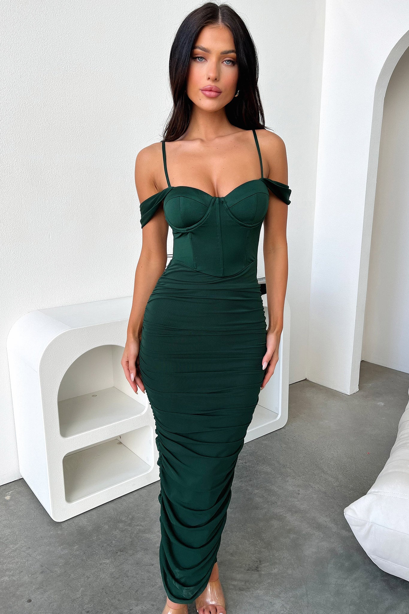 Audrey Maxi Dress - Emerald-Coutiqo
