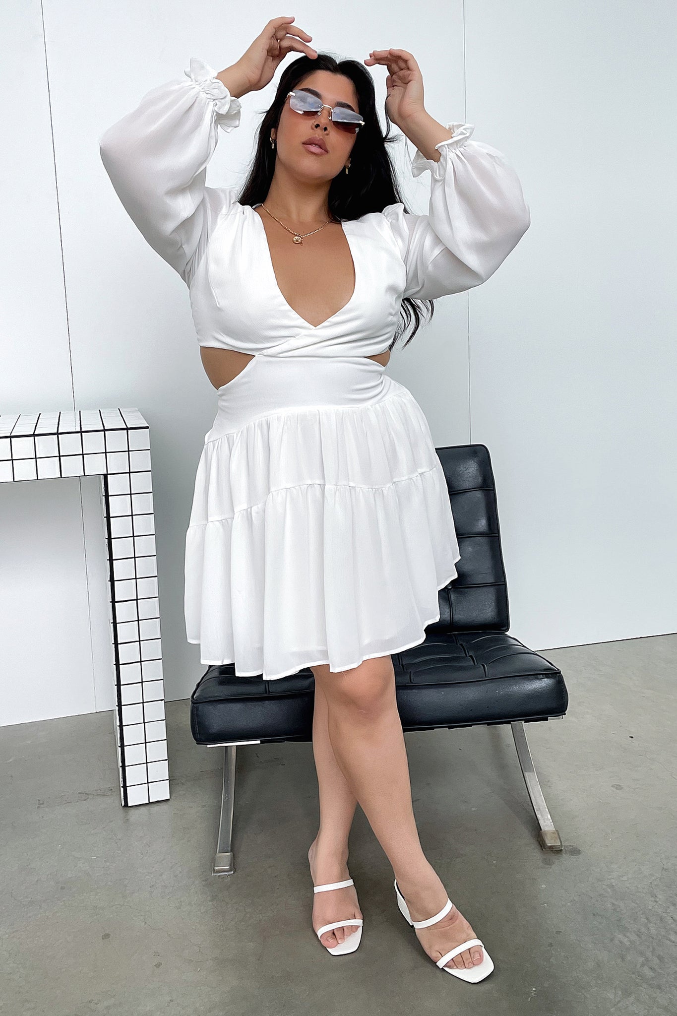 Avalon Dress - White-Coutiqo