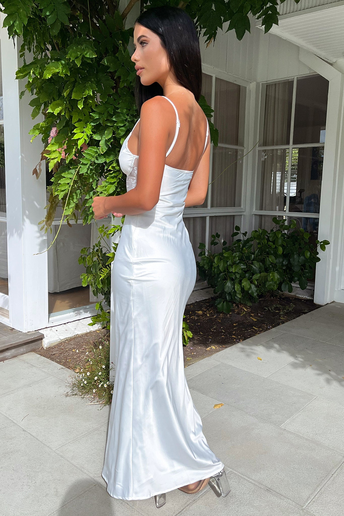 Azaria Maxi Dress - White-Coutiqo