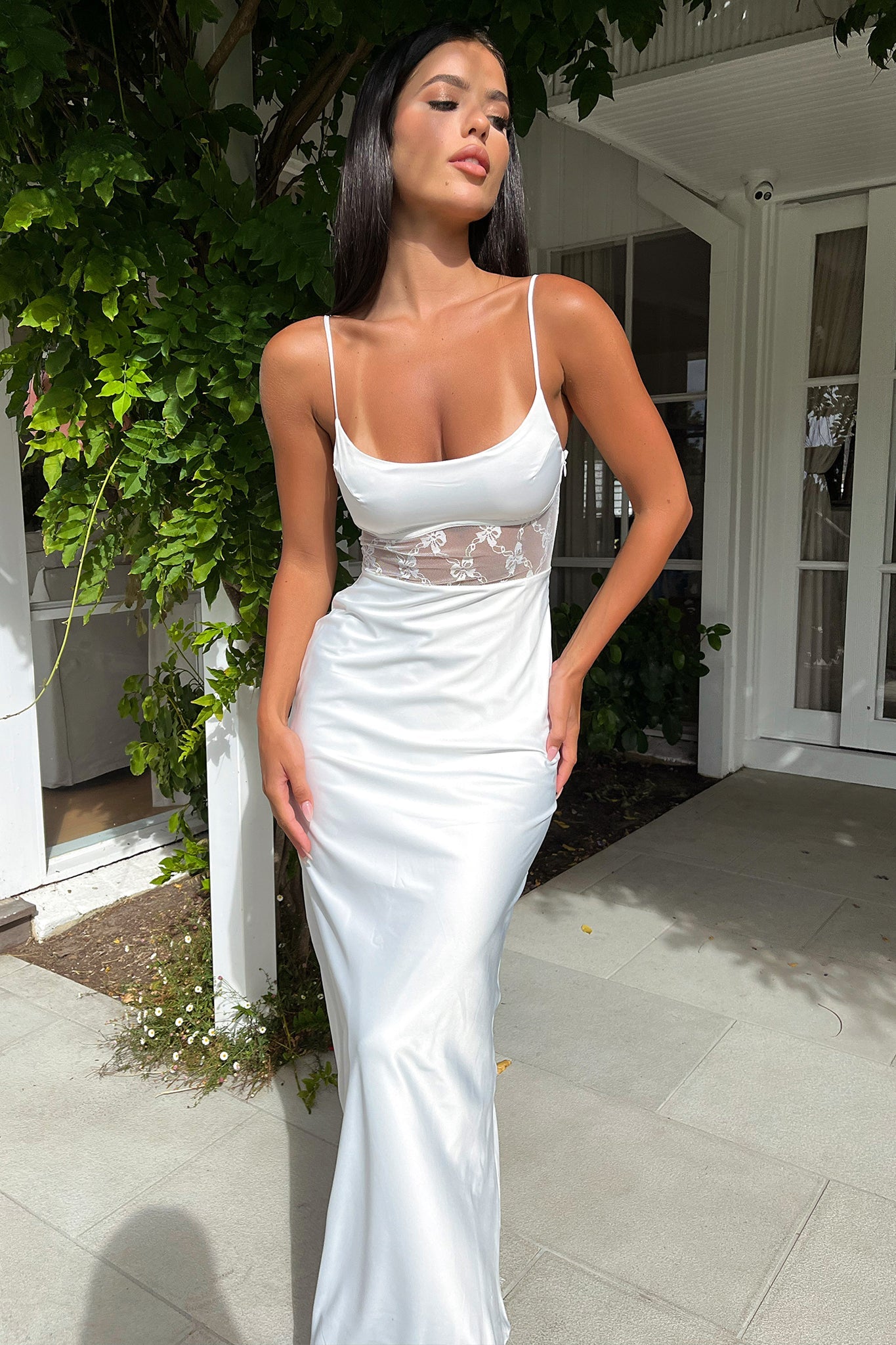 Azaria Maxi Dress - White-Coutiqo