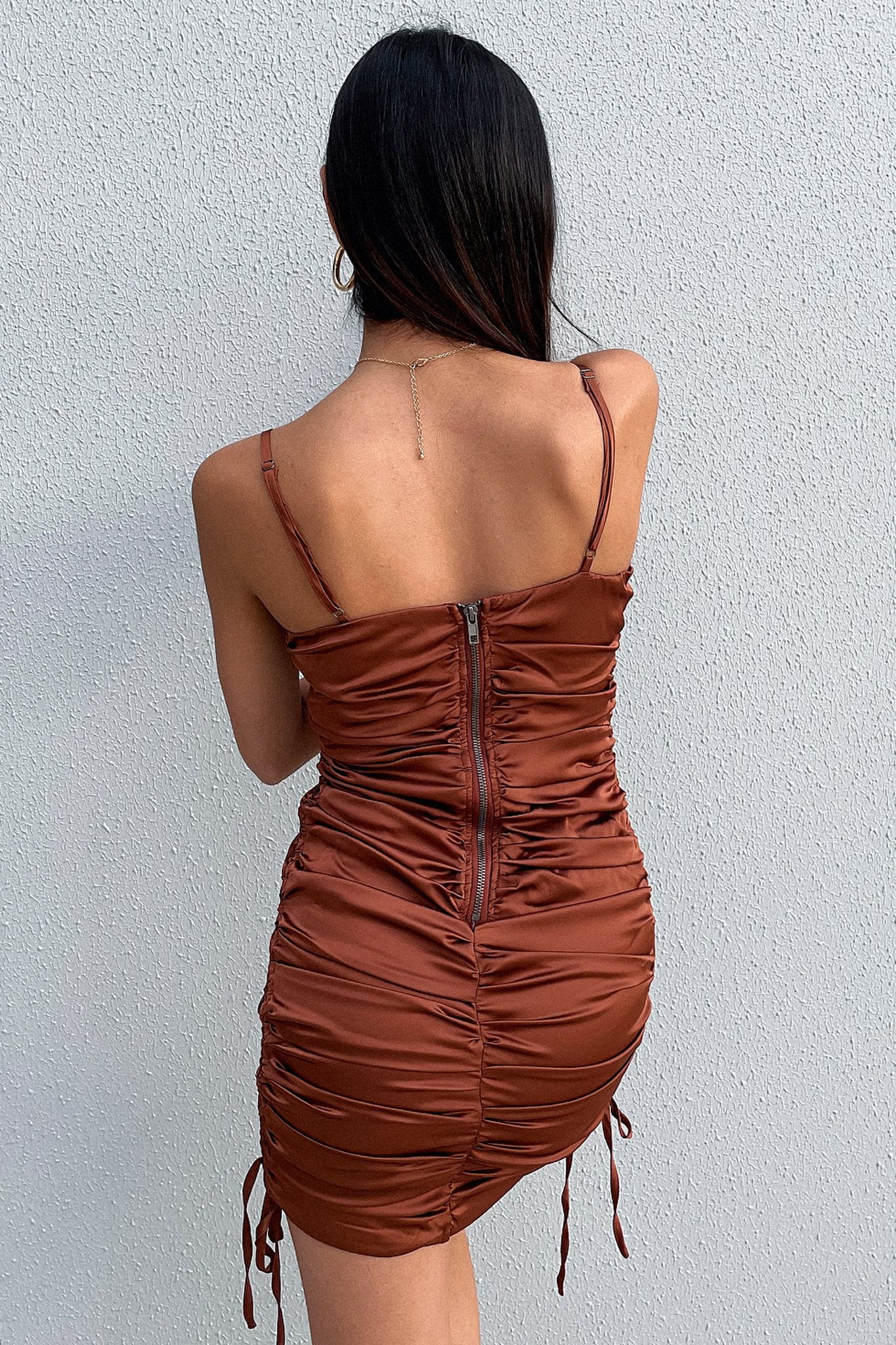 Ballerina Dress - Brown-Coutiqo