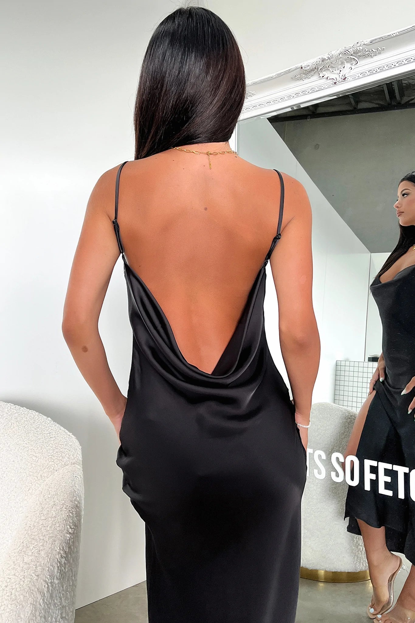 Melinda Maxi Dress - Black-Coutiqo